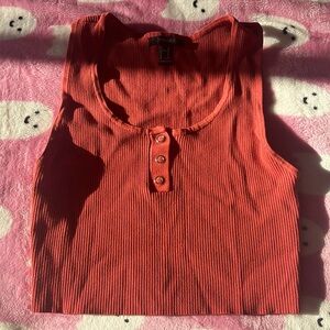 Burnt orange cropped tank top